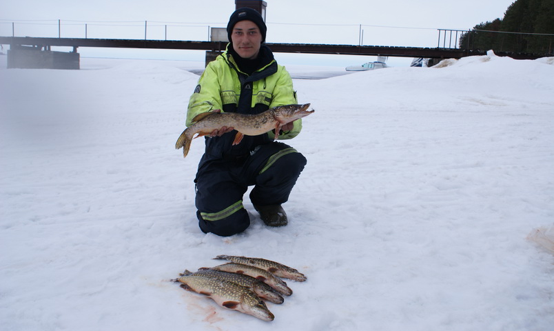 Рыбалка на Рыбинском водохранилище 25.03.2021